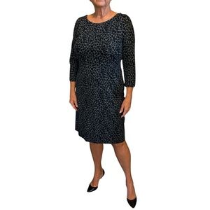 Talbots Black and White Stretch Sheath Dress